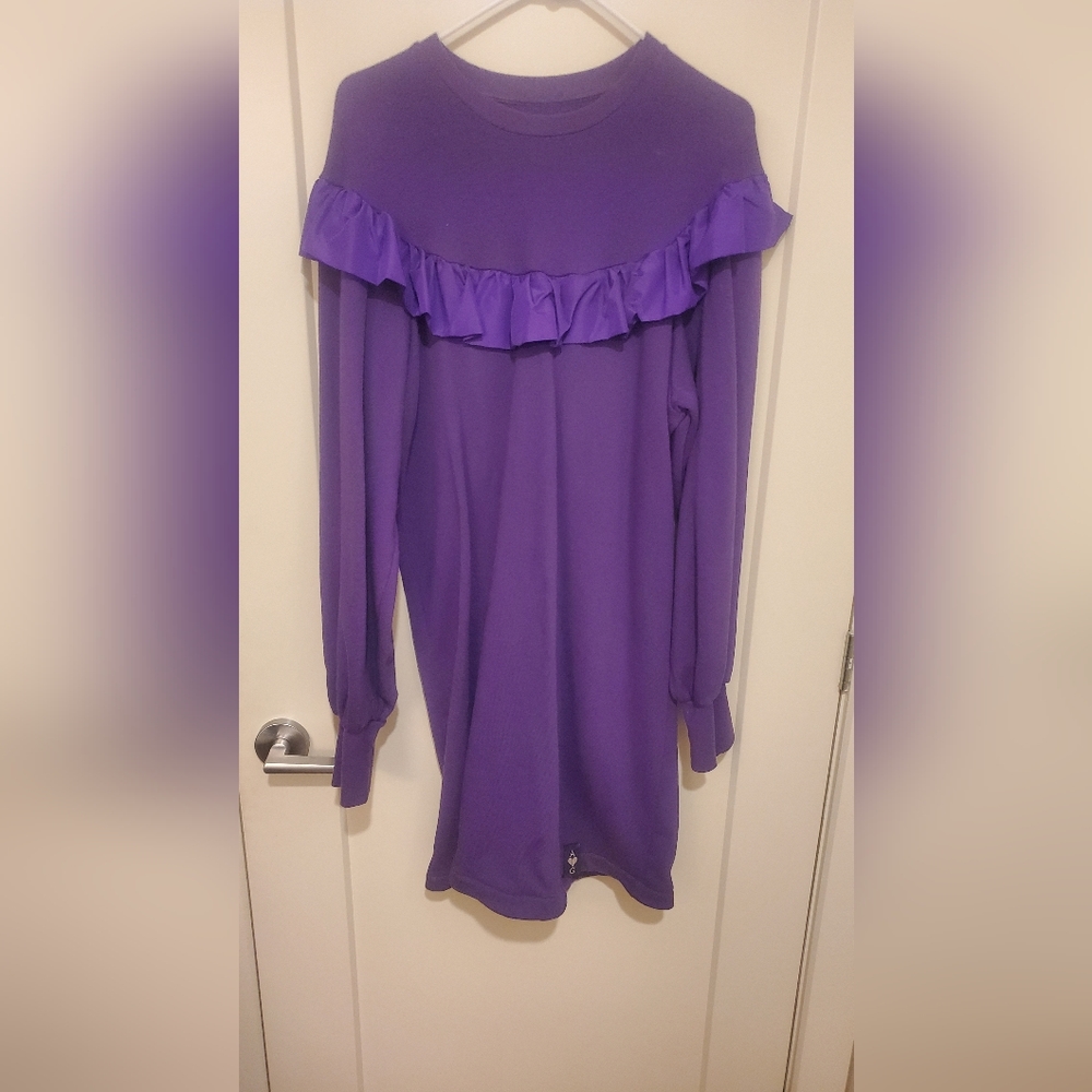 Purple ruffled dress